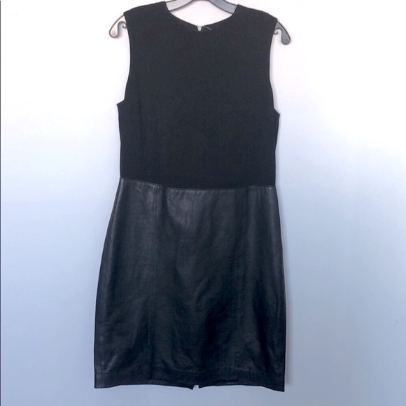 Vince Dresses & Skirts - Vince black leather dress 10 NWT